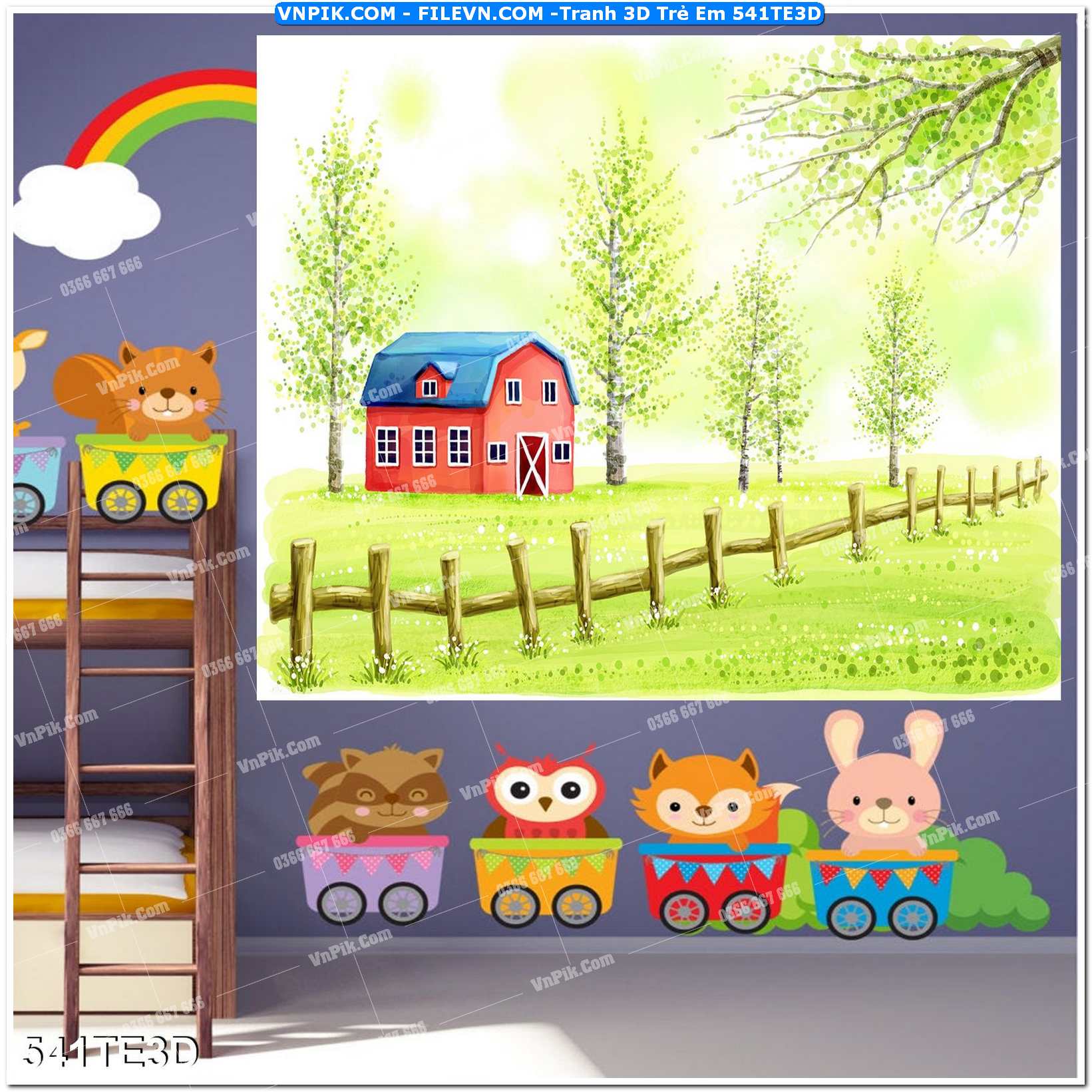 Tranh 3D Trẻ Em 541TE3D