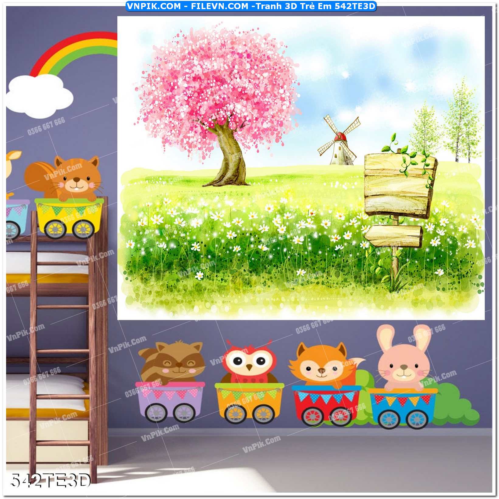 Tranh 3D Trẻ Em 542TE3D