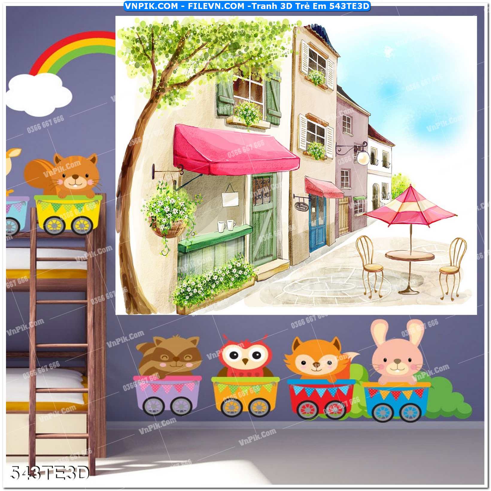 Tranh 3D Trẻ Em 543TE3D