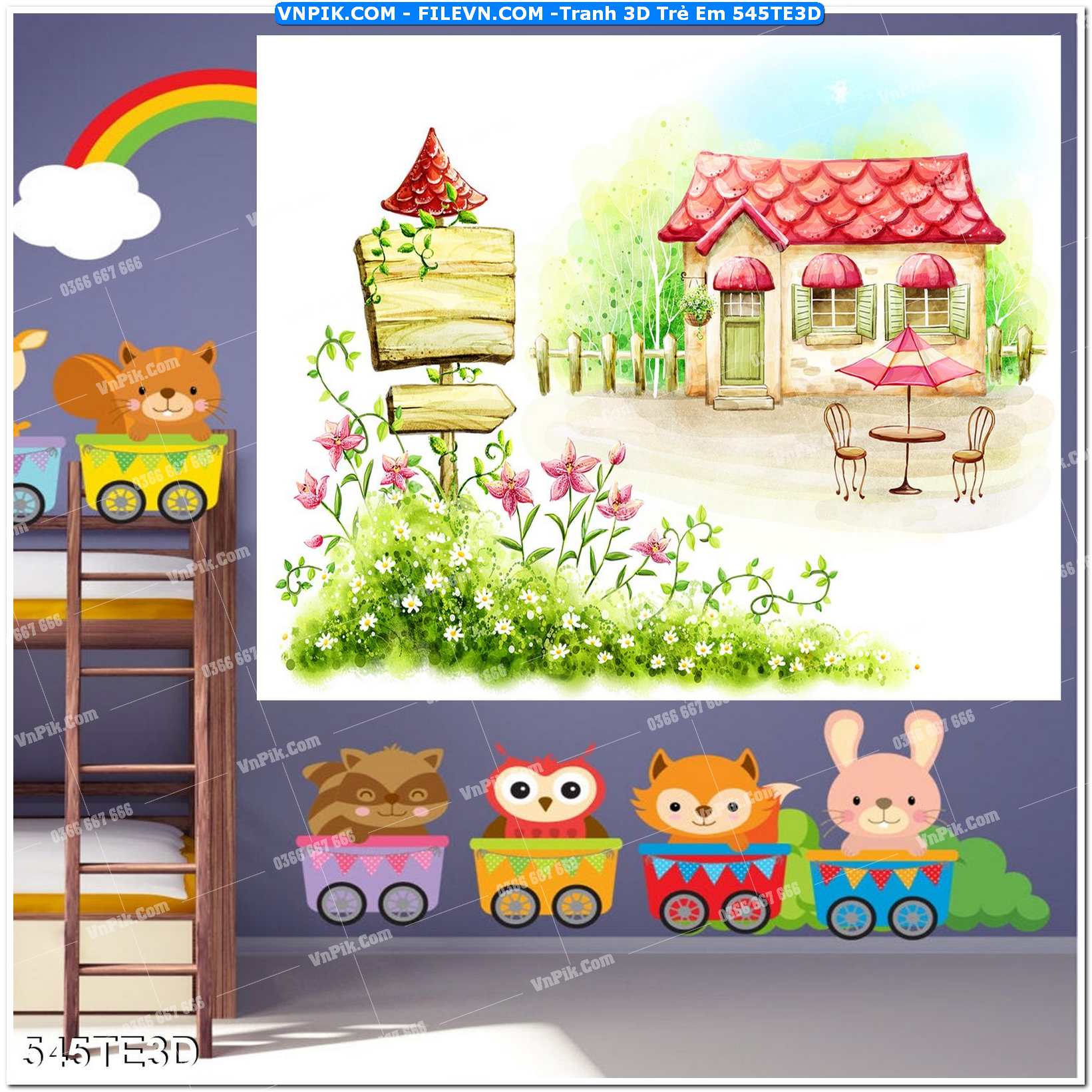 Tranh 3D Trẻ Em 545TE3D