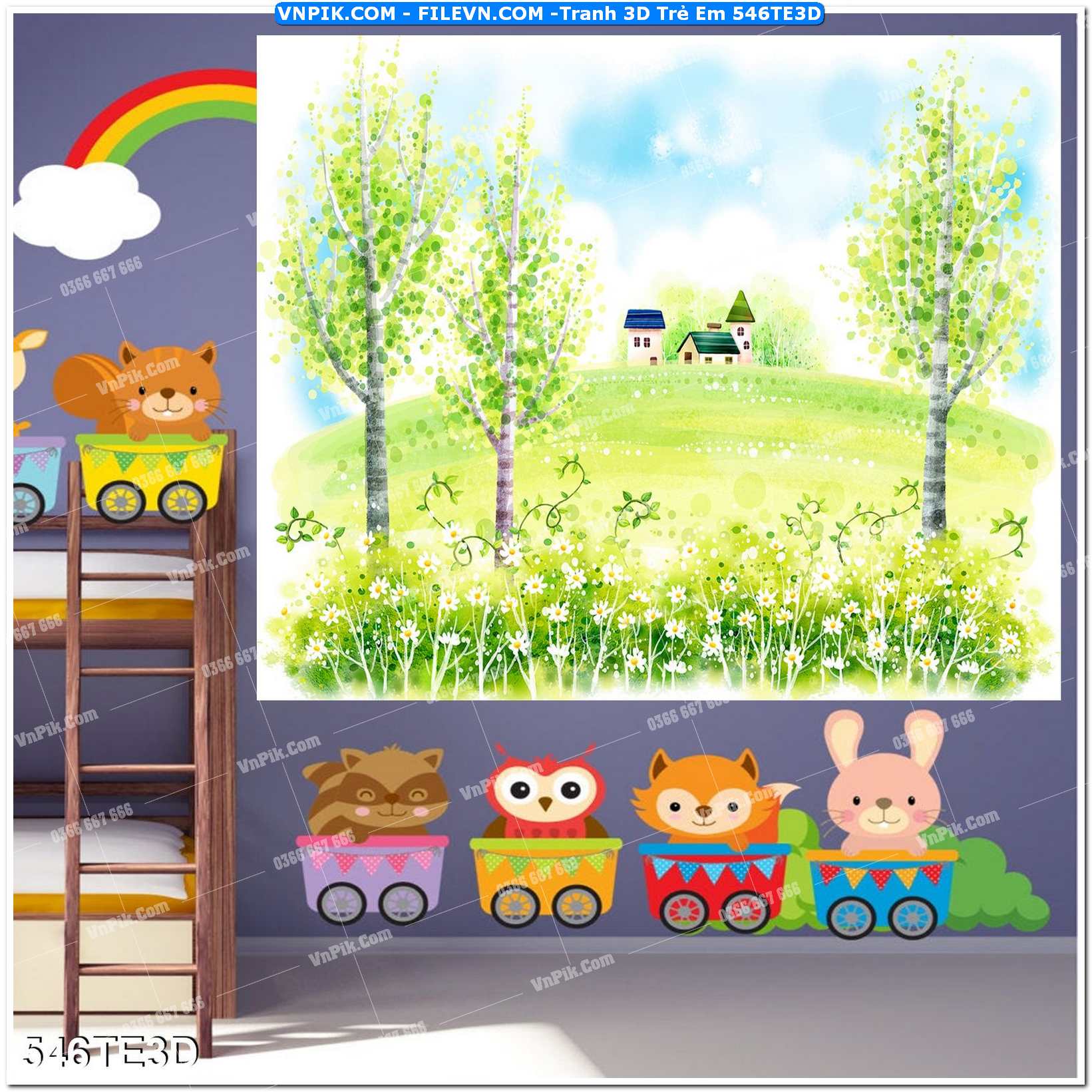 Tranh 3D Trẻ Em 546TE3D