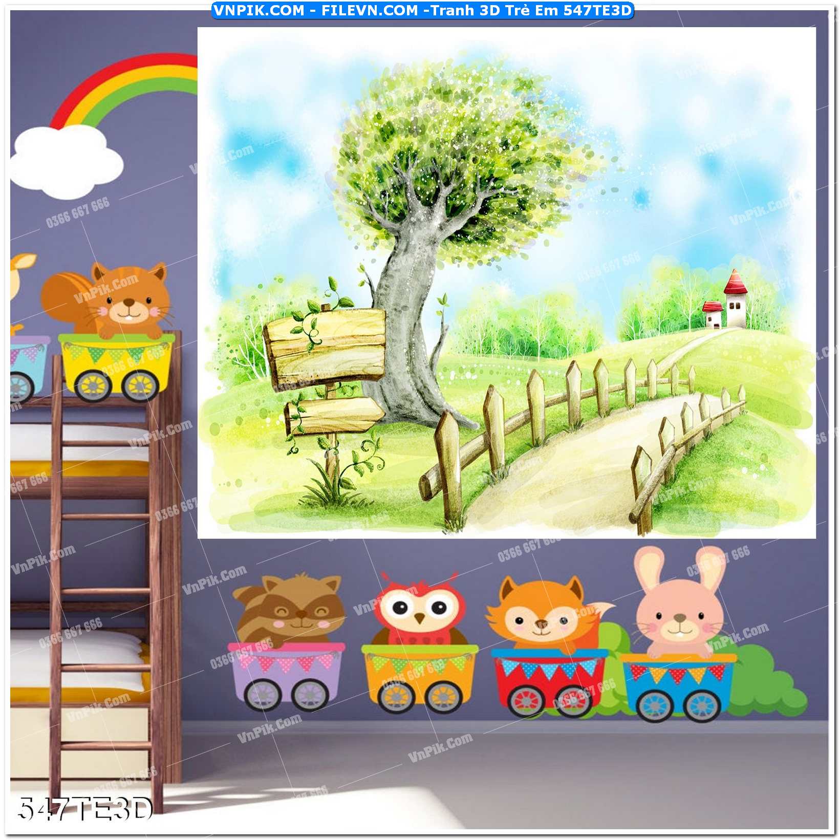 Tranh 3D Trẻ Em 547TE3D