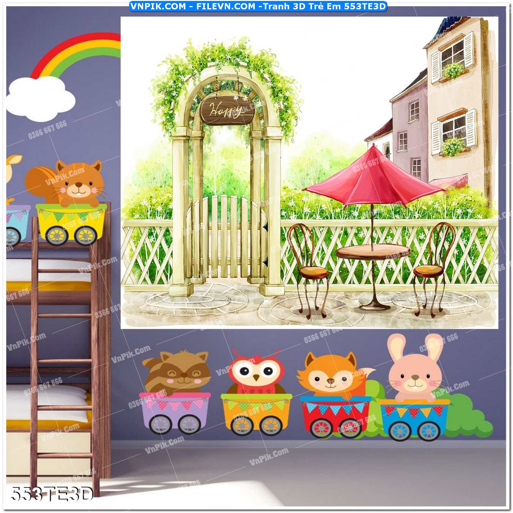 Tranh 3D Trẻ Em 553TE3D