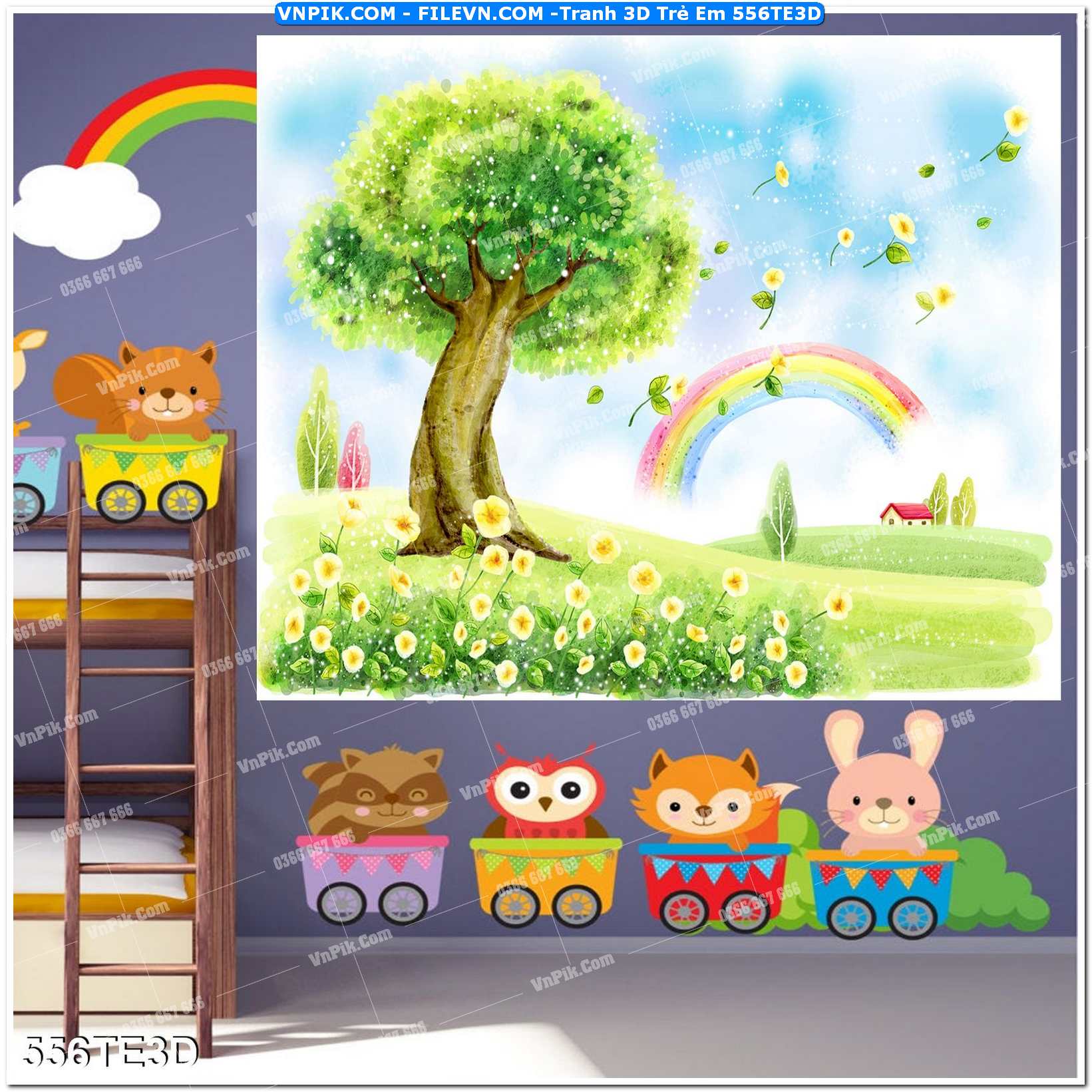 Tranh 3D Trẻ Em 556TE3D