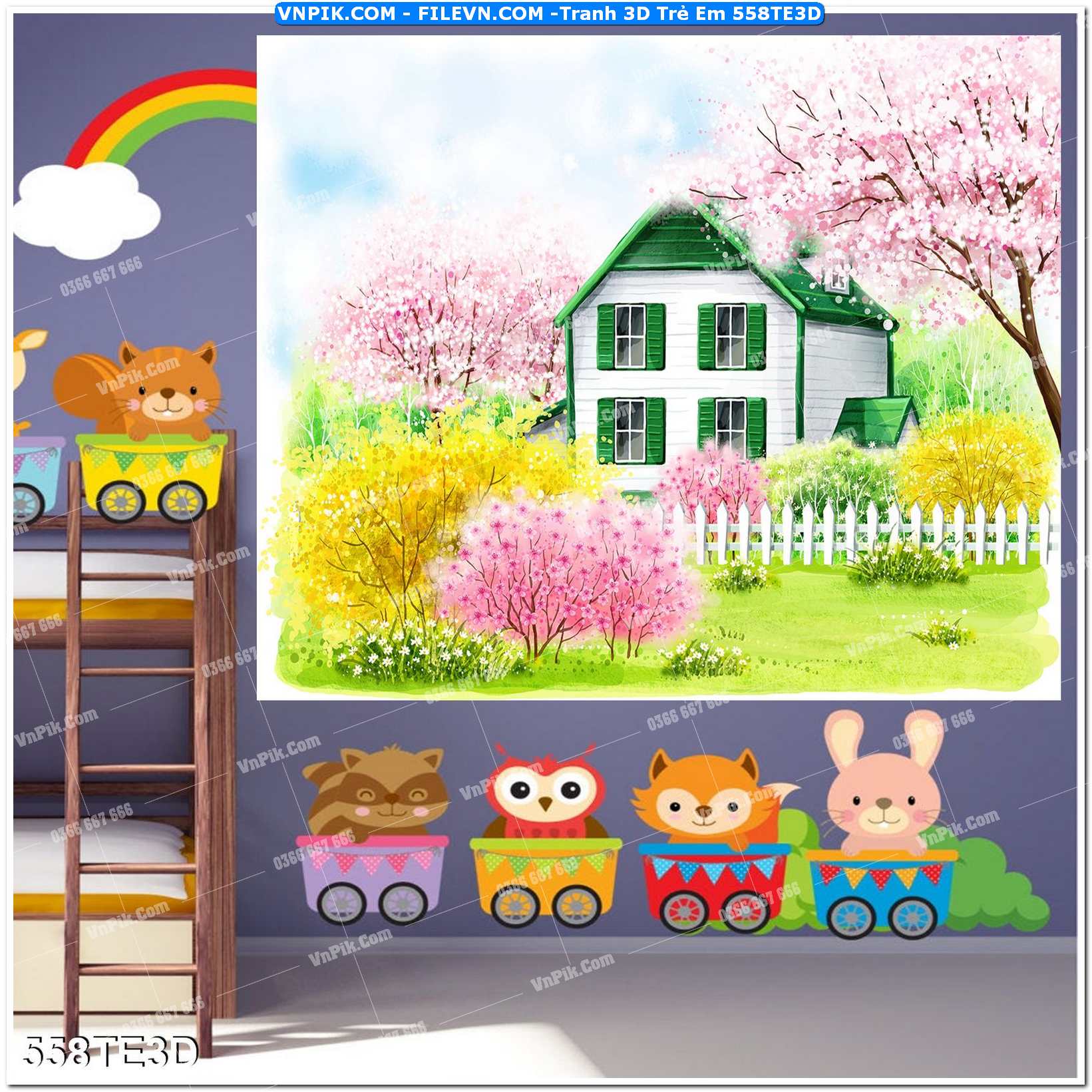 Tranh 3D Trẻ Em 558TE3D