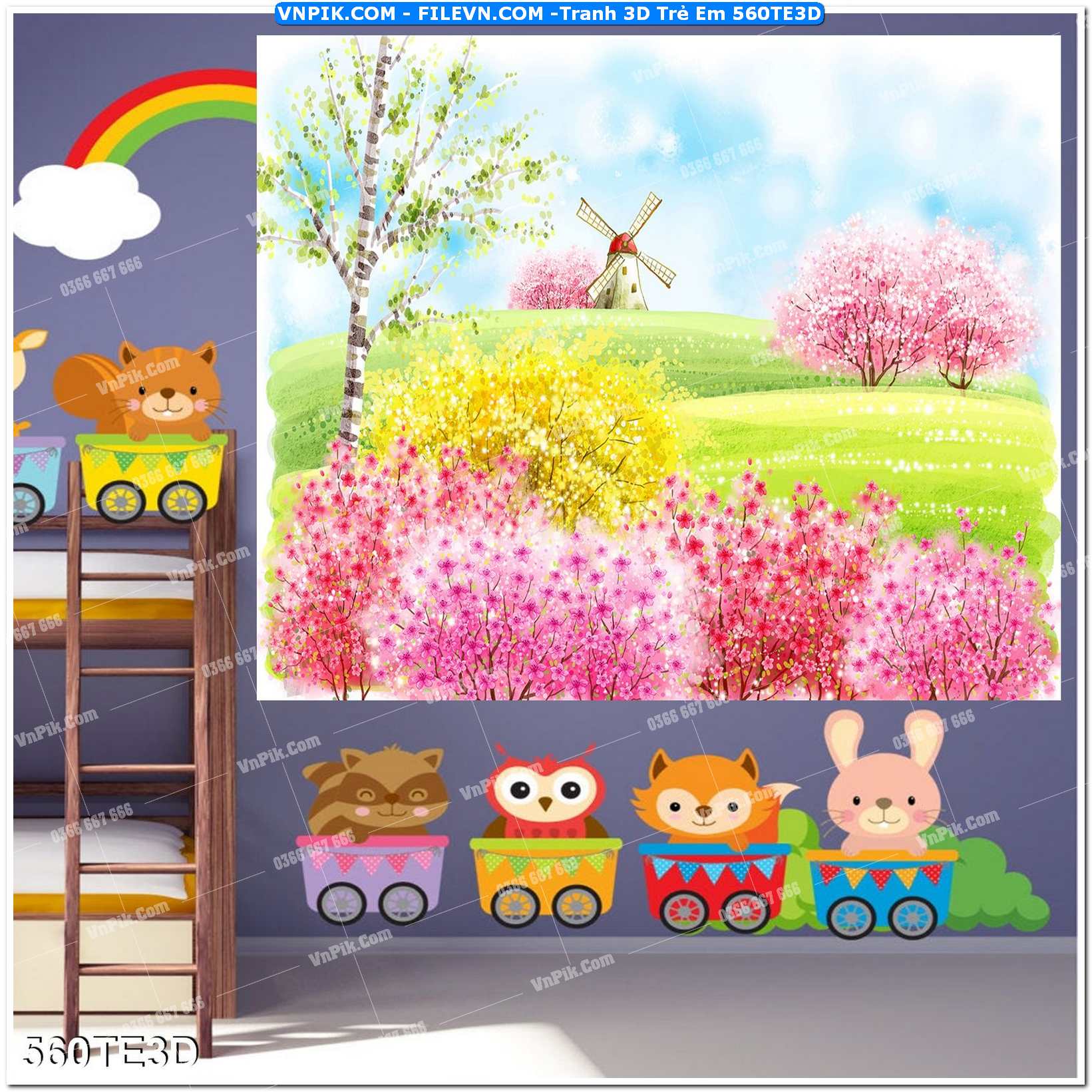 Tranh 3D Trẻ Em 560TE3D
