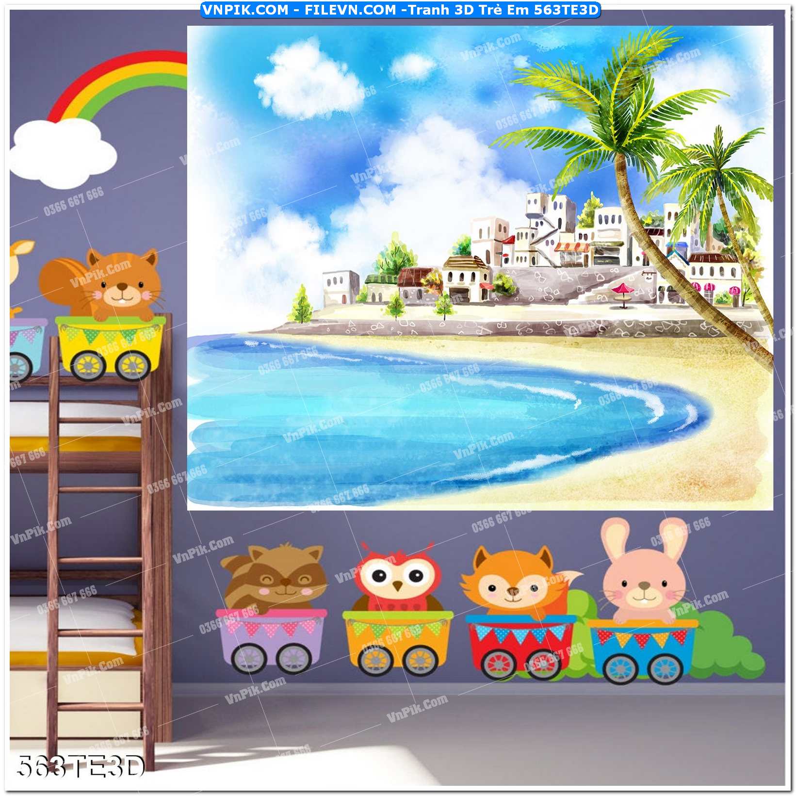 Tranh 3D Trẻ Em 563TE3D