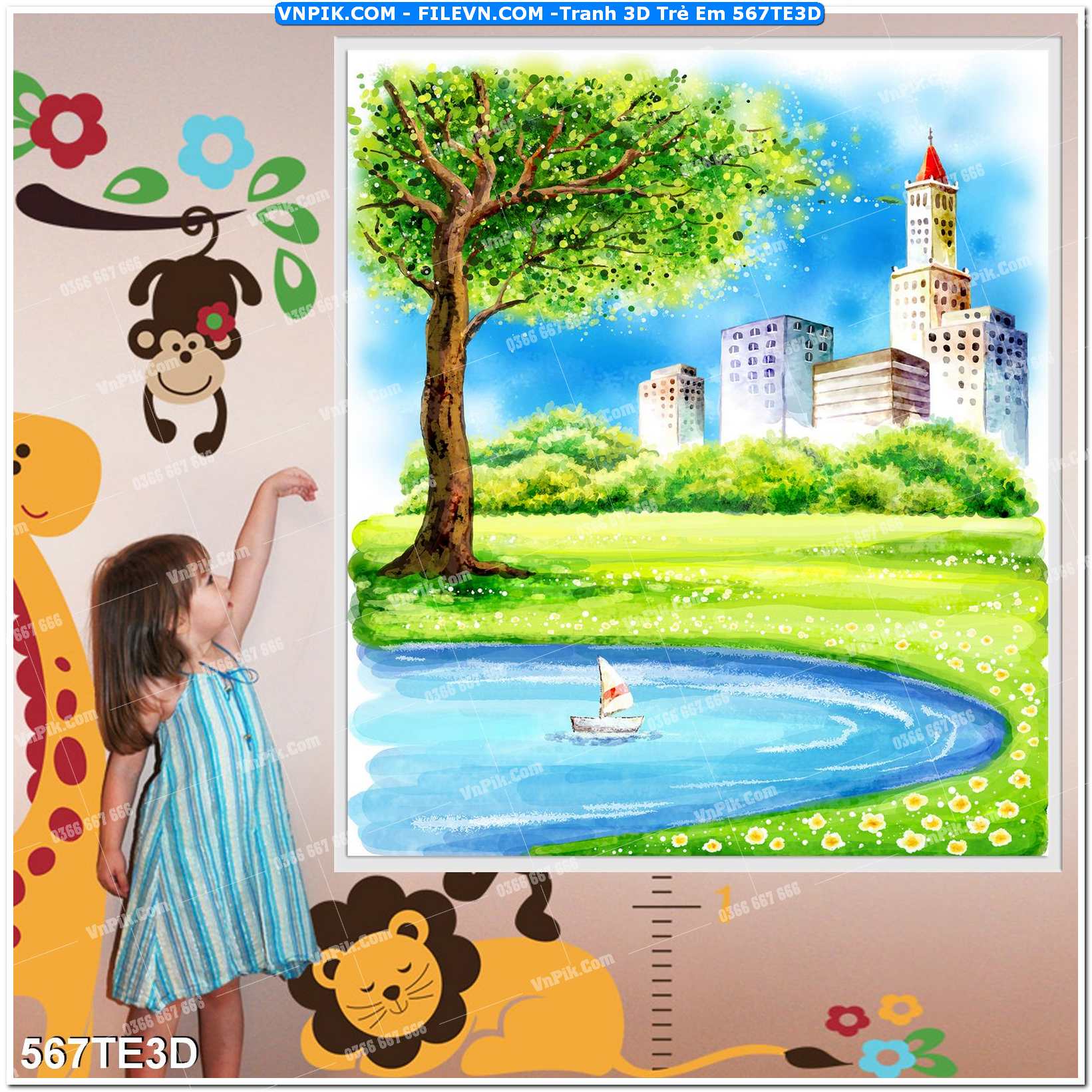 Tranh 3D Trẻ Em 567TE3D