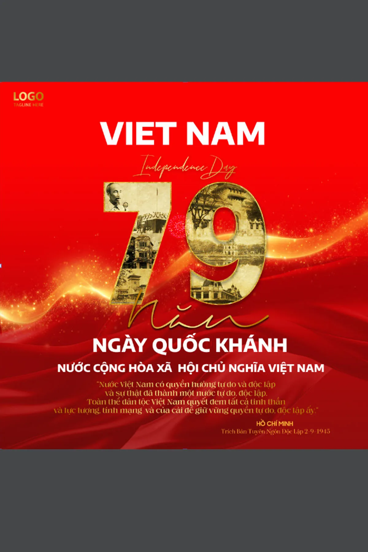 Thiết Kế Vector: 79 Năm Ngày Quốc Khánh Việt Nam – Hùng Tráng & Lịch Sử