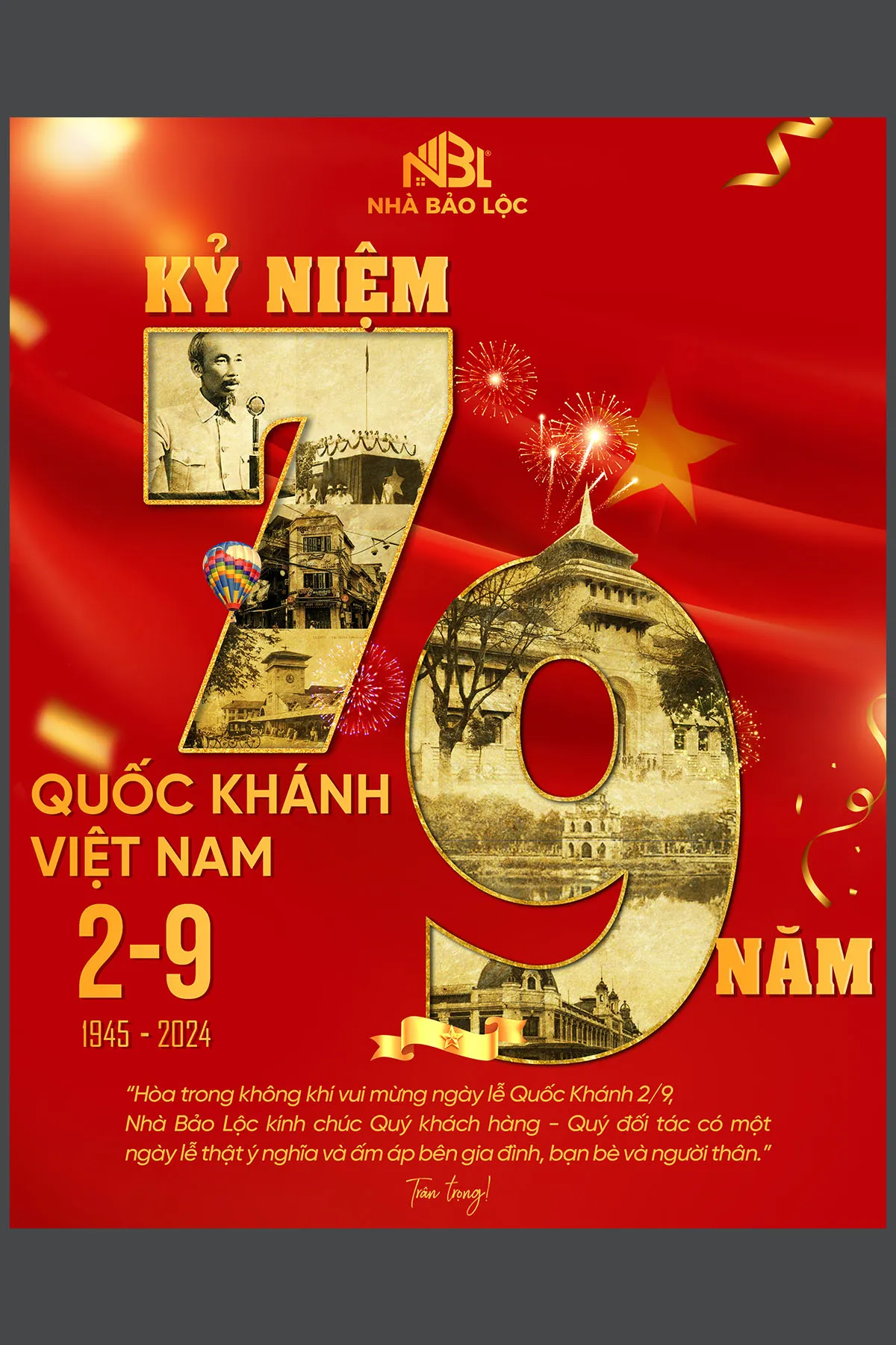 Vector Poster Kỷ Niệm 79 Năm Quốc Khánh Việt Nam: Hành Trình Lịch Sử Hùng Vĩ