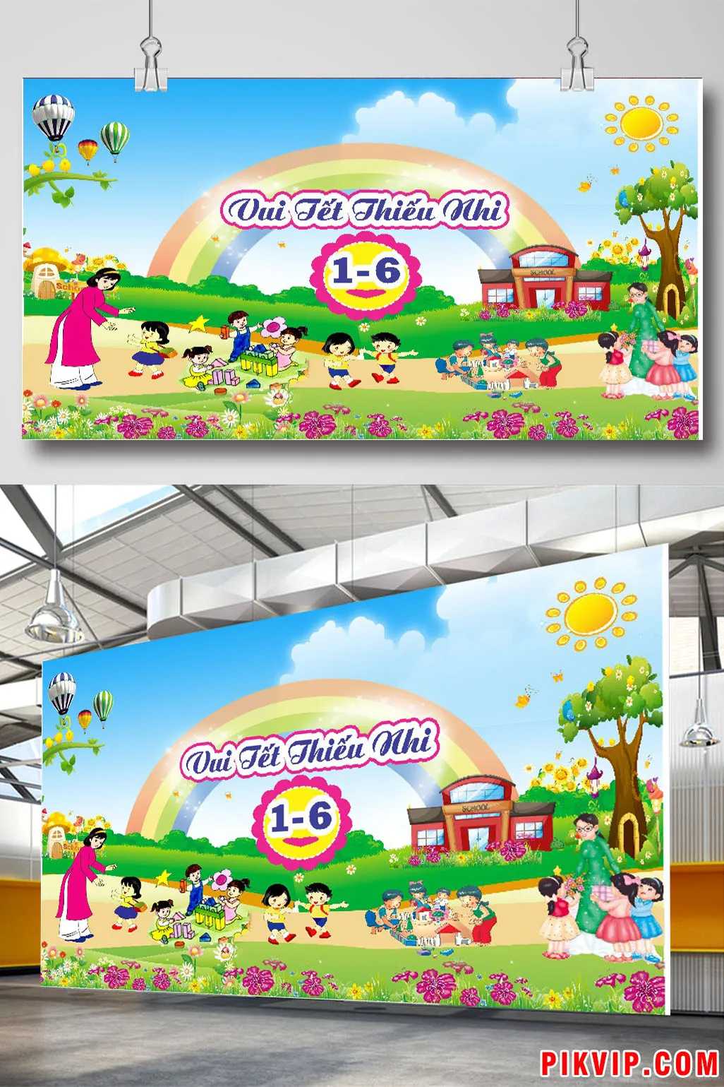 Background Tết Thiếu Nhi 1-6: Không Gian Vui Chơi Đầy Màu Sắc Cho Bé Yêu