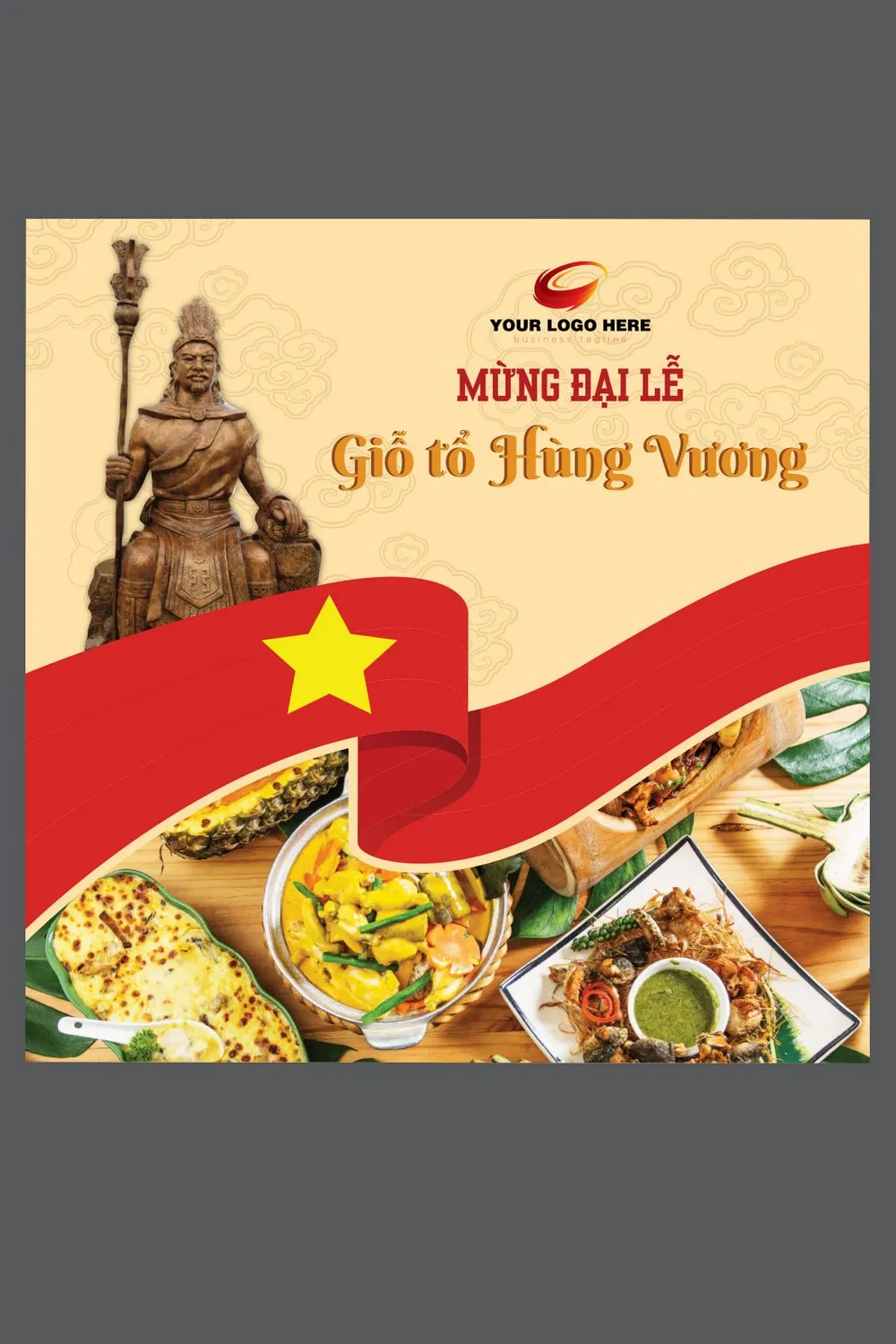 Mẫu Banner Giỗ Tổ Hùng Vương: Tôn Vinh Văn Hóa & Ẩm Thực Việt Nam