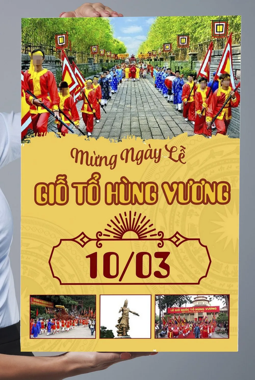Thiết Kế Poster Lễ Giỗ Tổ Hùng Vương Hùng Vĩ – Tôn Vinh Di Sản Văn Hóa Việt