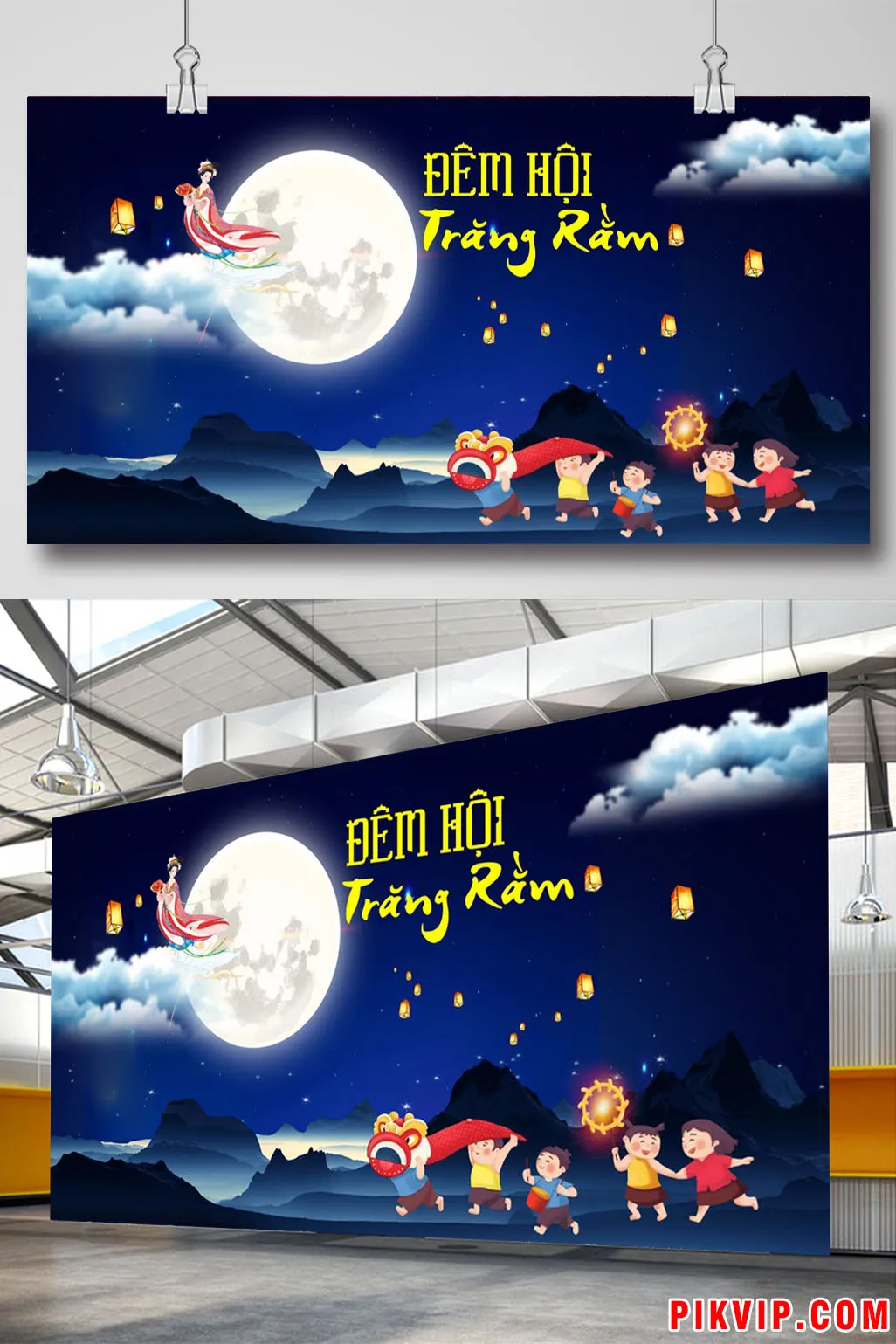 Thiết Kế Đêm Hội Trăng Rằm Đầy Màu Sắc: Hằng Nga, Trẻ Thơ Rước Đèn, Múa Lân