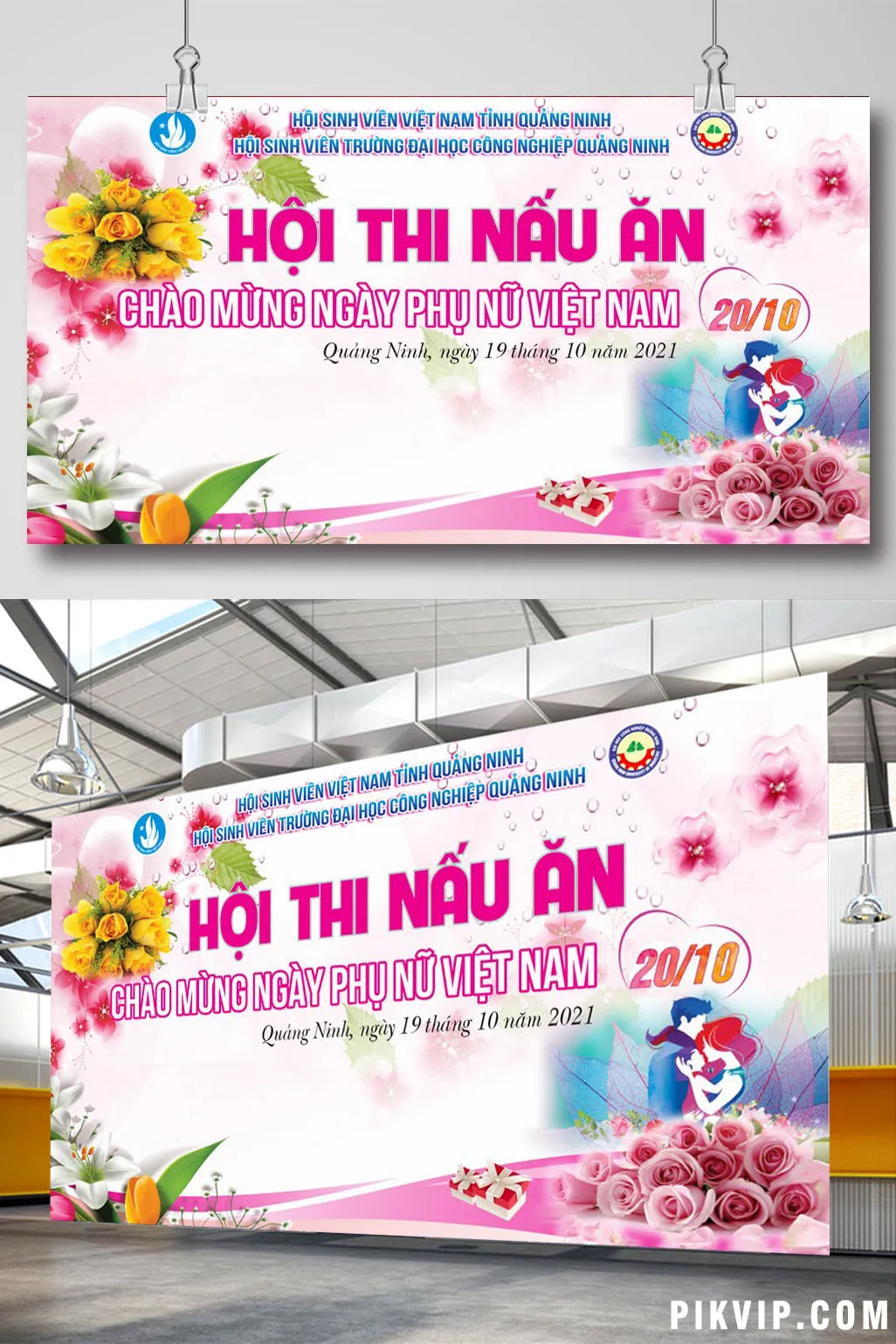 Thiết Kế Banner Backdrop Lễ Kỷ Niệm 20/10 – Hội Thi Nấu Ăn Tôn Vinh Phụ Nữ Việt Nam