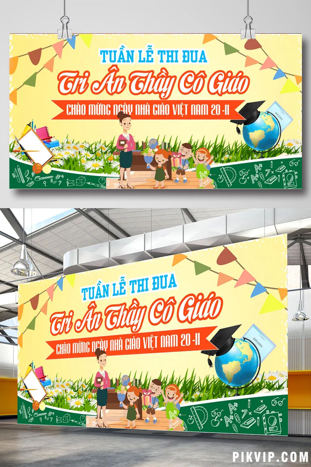 Mẫu Banner Vector Chào Mừng Ngày Nhà Giáo Việt Nam 20-11 Tri Ân Thầy Cô Giáo
