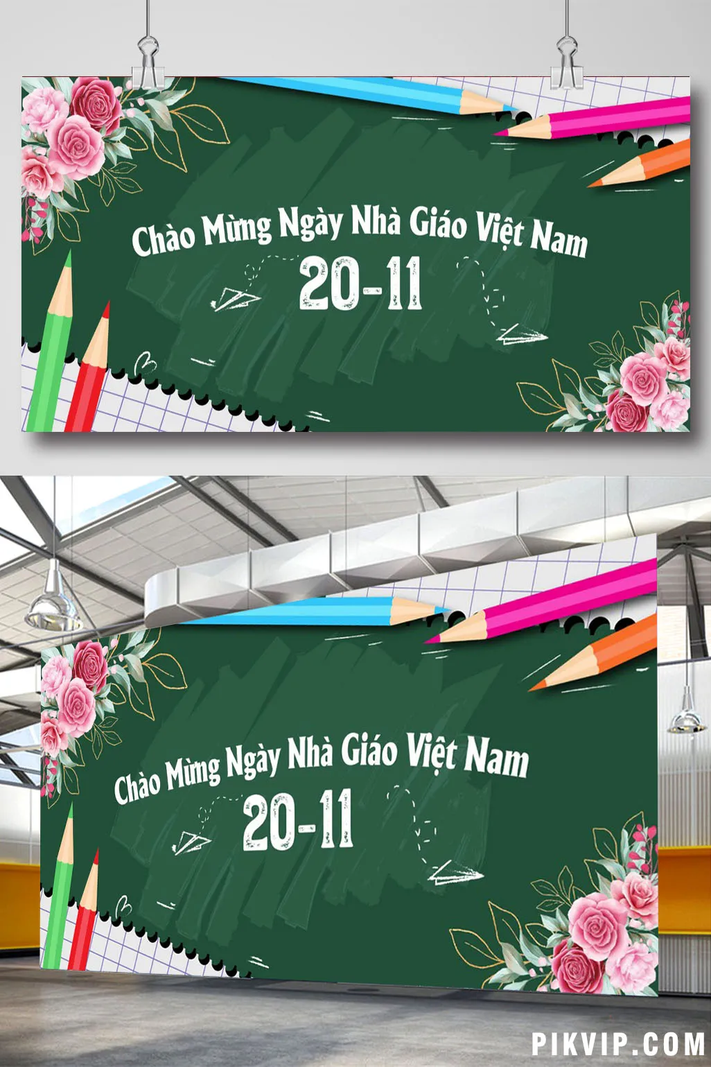 Mẫu Banner/Backdrop Chào Mừng Ngày Nhà Giáo Việt Nam 20-11 Đẹp Mắt