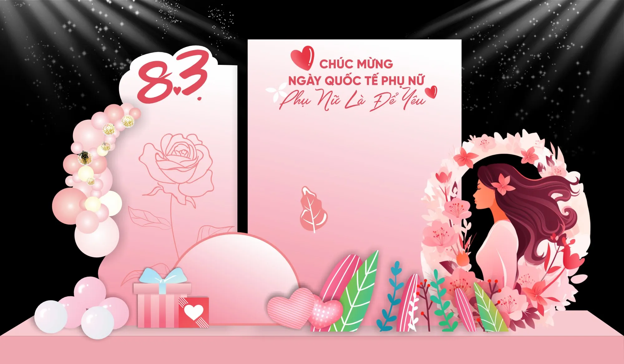 Phông Nền Vector 8/3 Ngày Quốc Tế Phụ Nữ: Thiết Kế Tinh Tế Tôn Vinh Phái Đẹp