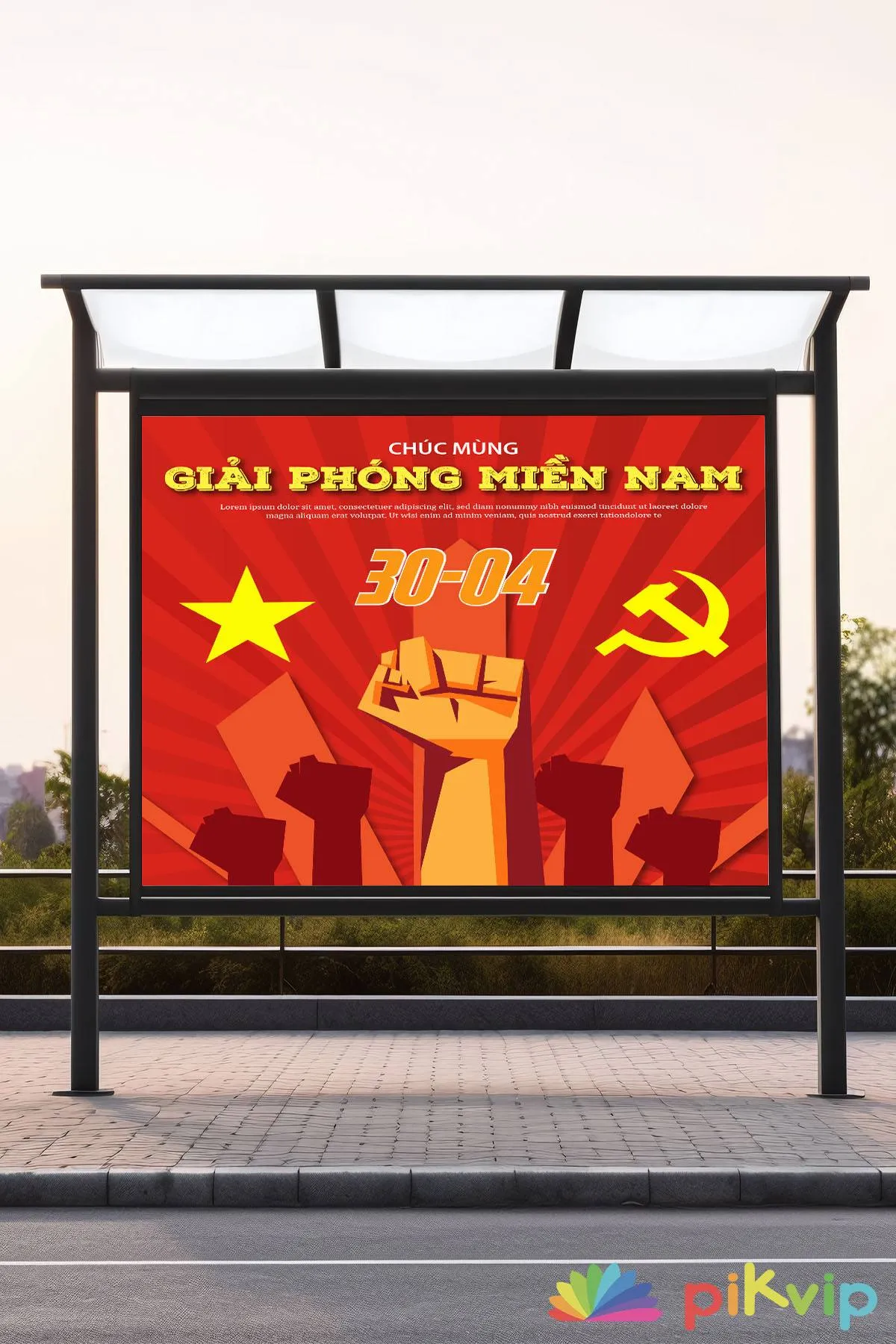 Vector Banner Chúc Mừng Giải Phóng Miền Nam 30-04 Biểu Tượng Sức Mạnh