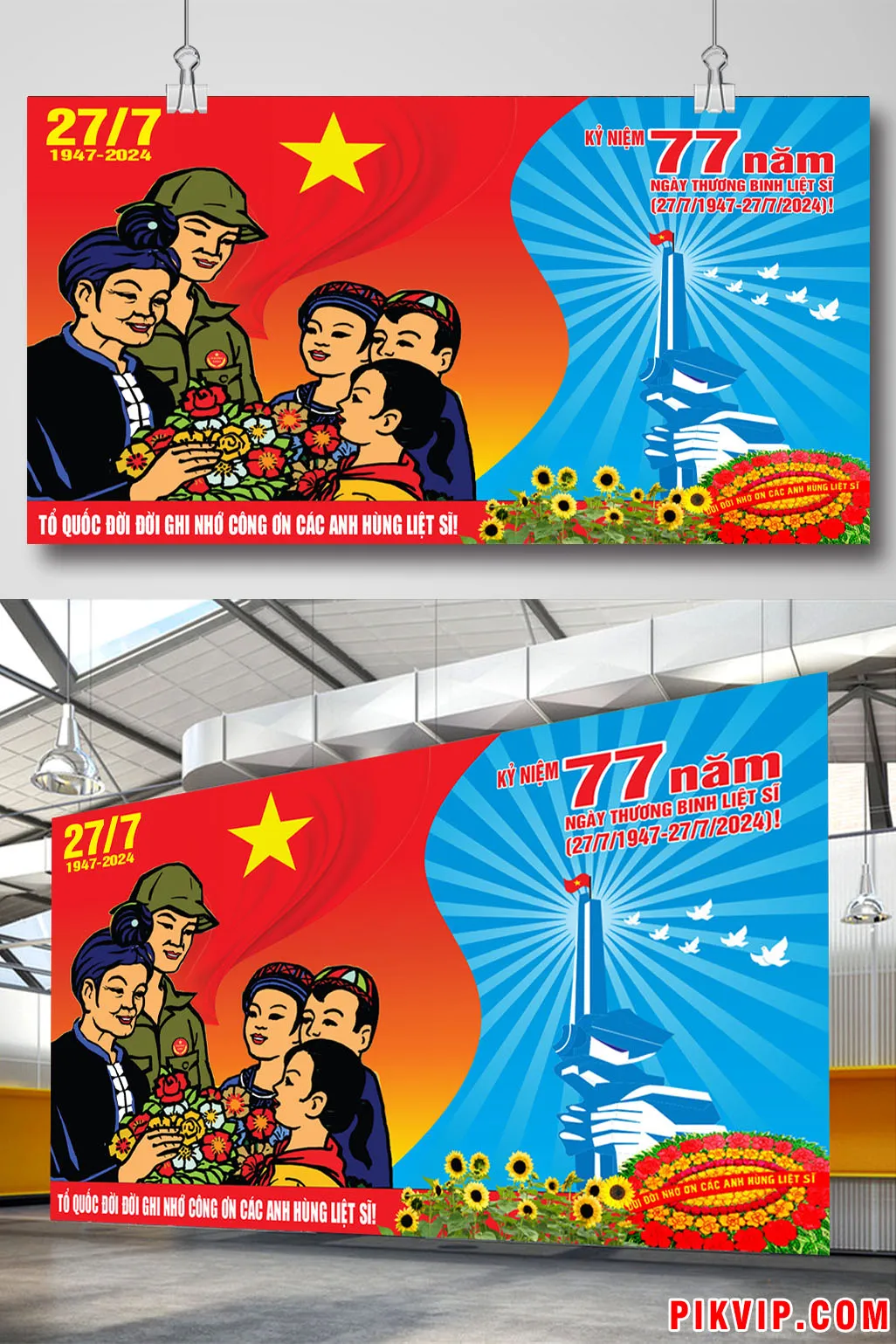 Banner Vector Kỷ Niệm 77 Năm Ngày Thương Binh Liệt Sĩ 27/7 | Thiết Kế Tri Ân Sâu Sắc