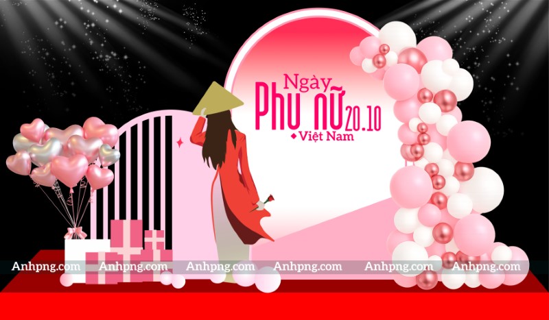 Khung chụp ảnh 20/10 – Decor tiểu cảnh Vector Corel Ai