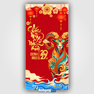 Thư viện đồ họa Tết 2027 cho thiết kế bao lì xì Đinh Mùi