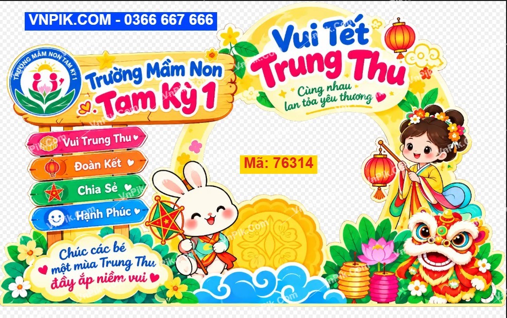 Backdrop chụp ảnh vui tết trung thu thiếu nhi 76314