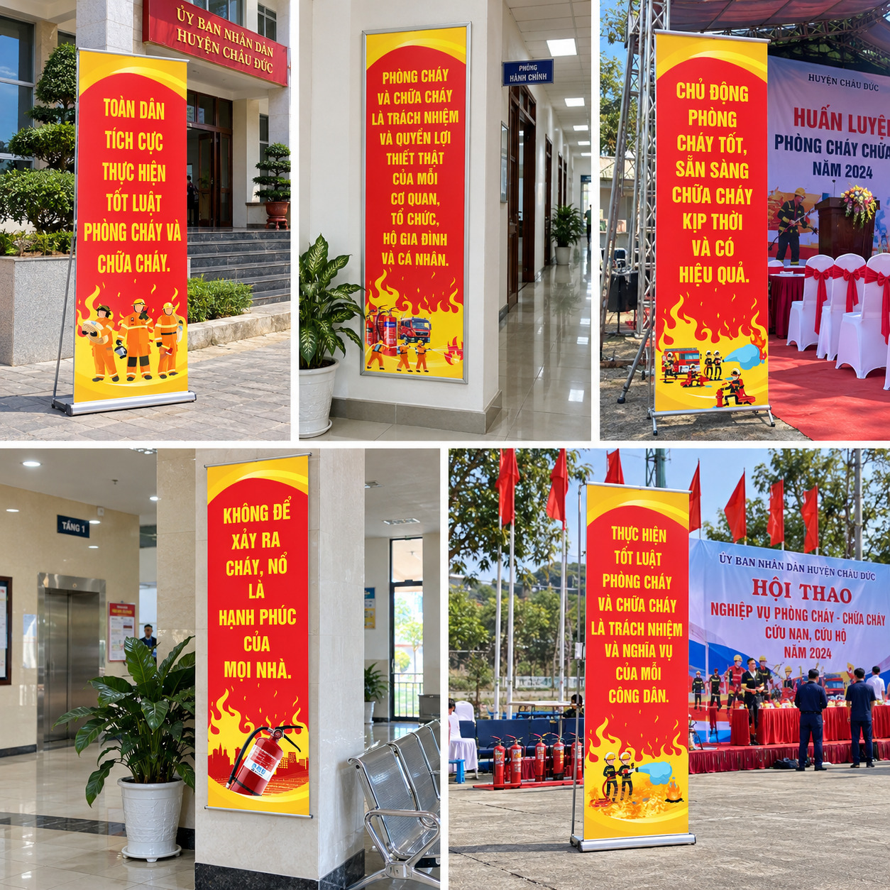 Thiết kế tranh băng rôn tuyên truyền an toàn phòng cháy